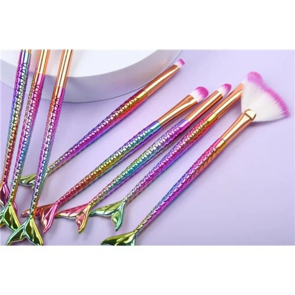 10 Pcs Mermaid Eye Makeup Brushes Set, Professional Eyeshadow Makeup